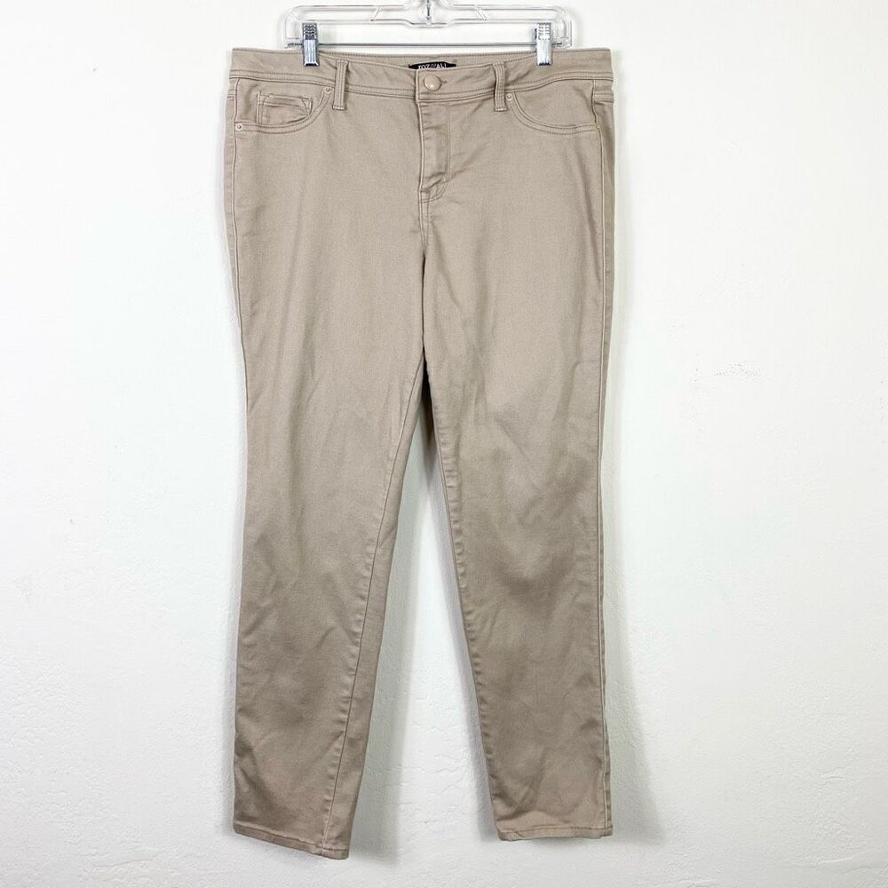 Roz & Ali Plus Size Khaki Tan Skinny Pants Size 16